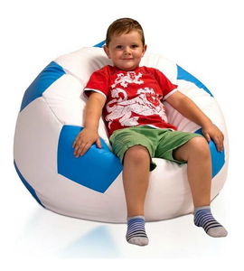 Sedací vak Futbal XXL (biela + modrá)
