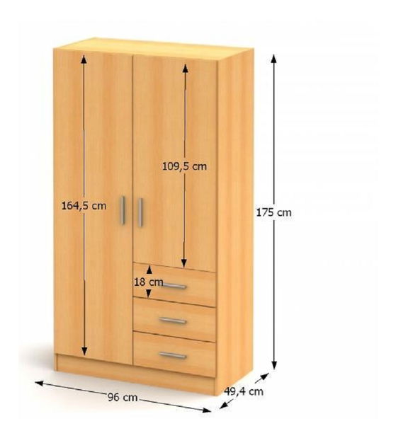 Ruhásszekrény Amo Típus 1 (bükk)