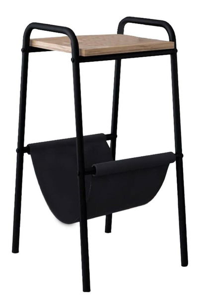 Măsuță laterală Leloku (negru + pin atlantic)