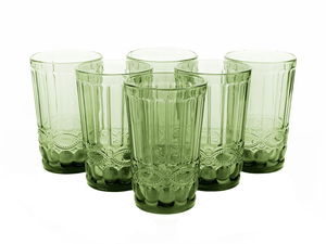 Set de 6 pahare de apă vintage 350ml Fragata Type 6 (verde)