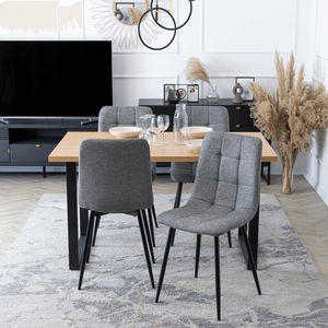 Jedálenská stolička Permite 2 (sivá) 