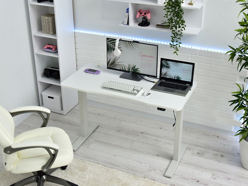 PC stolík Wilhelm (biela)