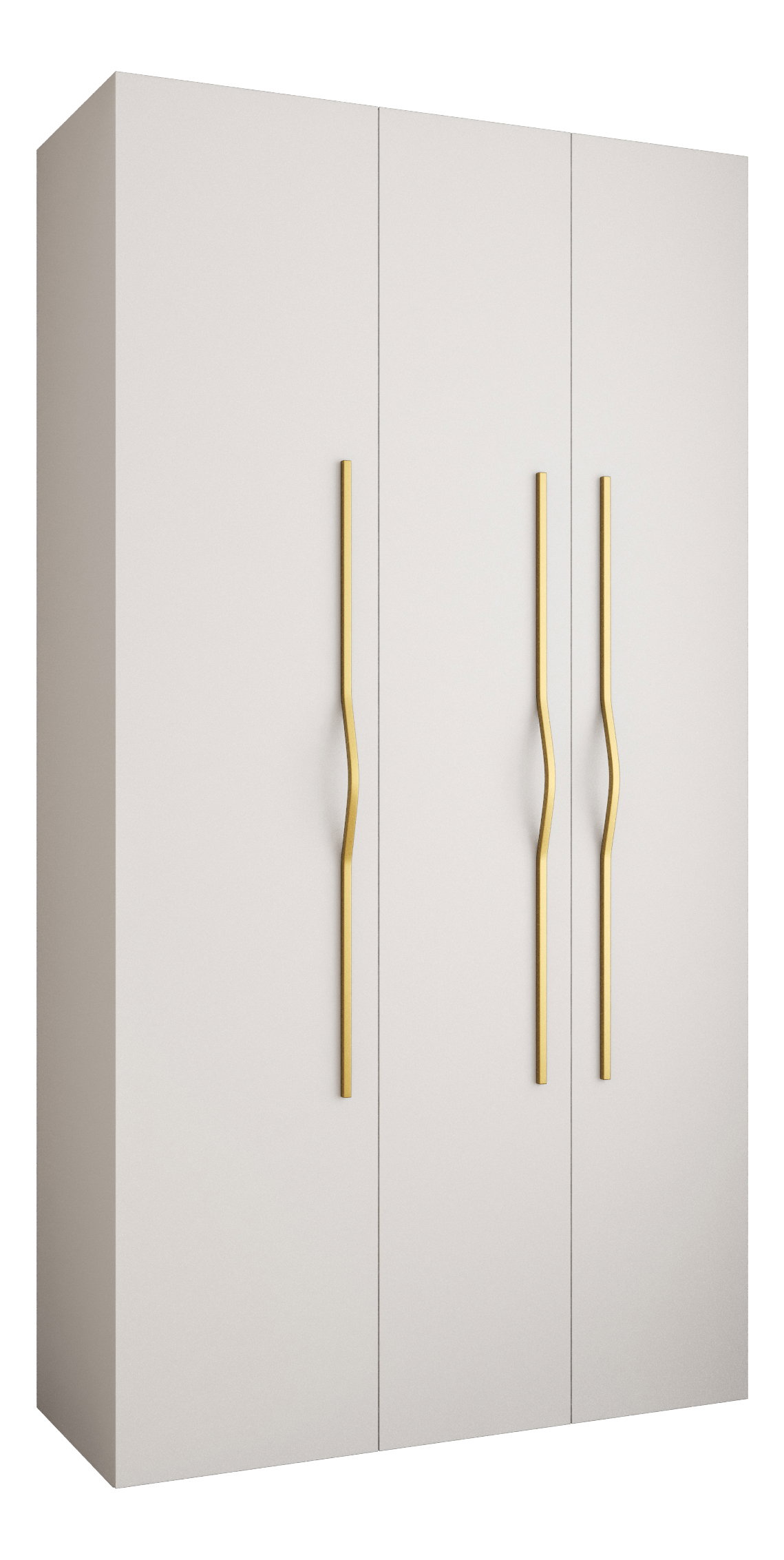 Šatníková skriňa 130 cm Carmela 40-2 (biela + zlatá)