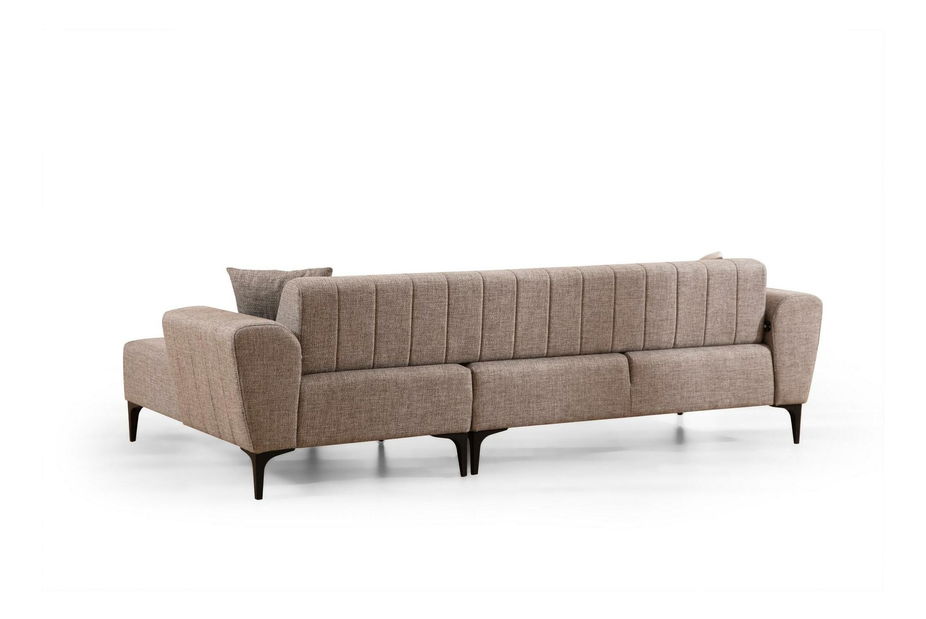 Kutna garnitura Hamletta (D) (svijetlosmeđa + crna)