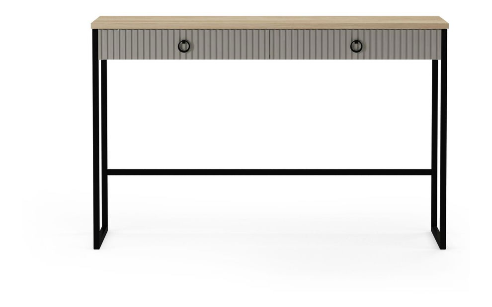 Masă de toaletă Demandaron (taupe + stejar silverjack) 