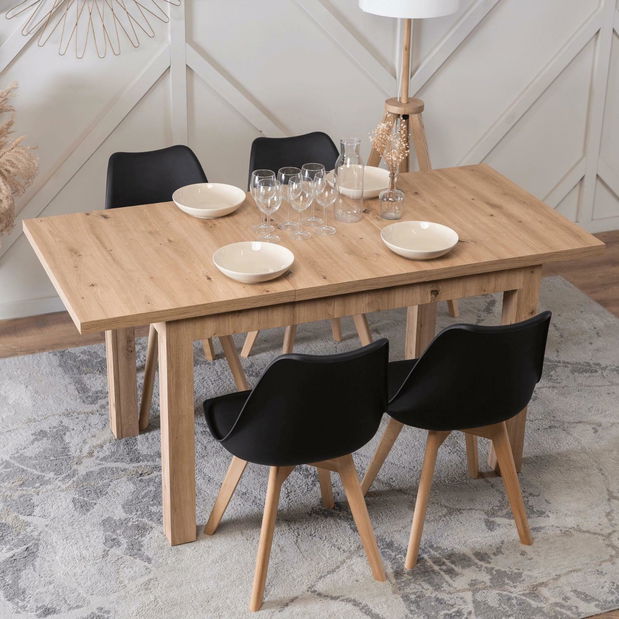 Blagovaonski stol na razvlačenje Seguiremos (hrast artisan) (za 4 do 6 osoba)