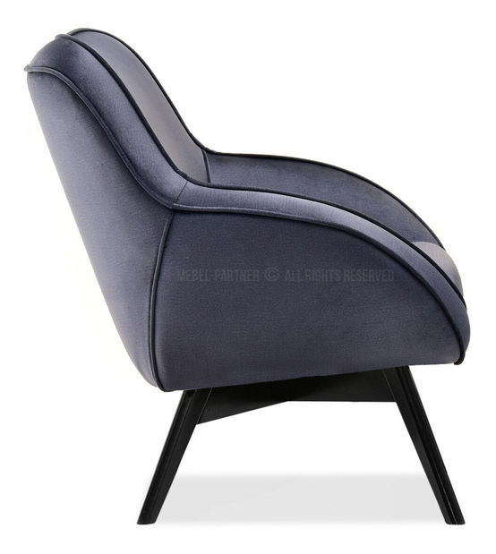 Dizájnos fotel Merch (grafit + fehér)