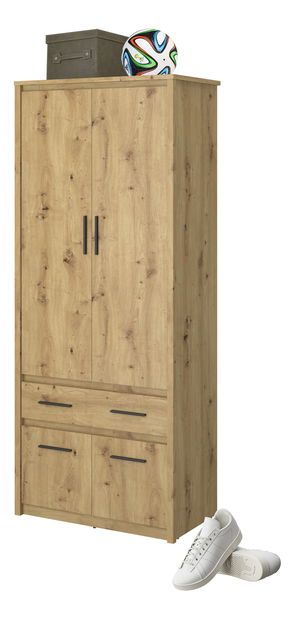 Ormar za garderobu Andra 4D1S/40 (hrast artisan)