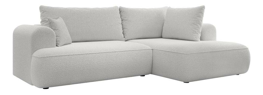 Rohová sedacia súprava Olivo II (P) (svetlosivá + čierna)