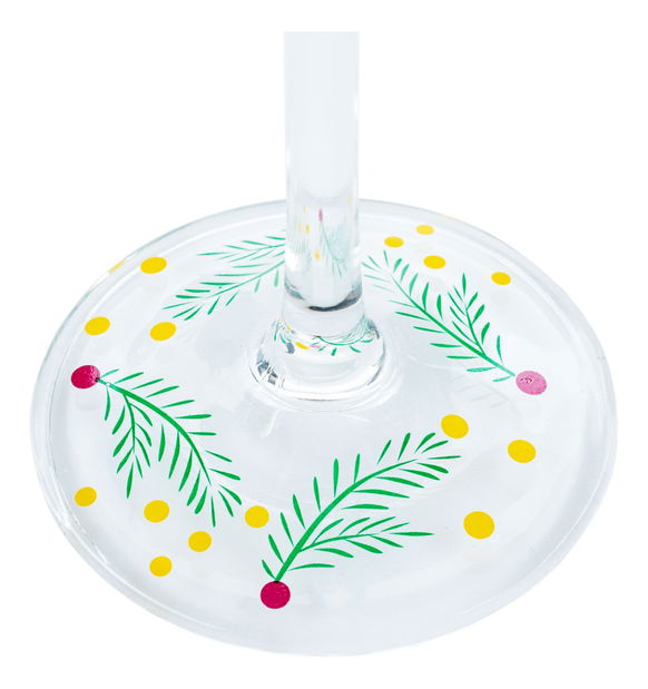 et de 3 pahare de vin 450ml Tipsi trio (motiv de iarnă)