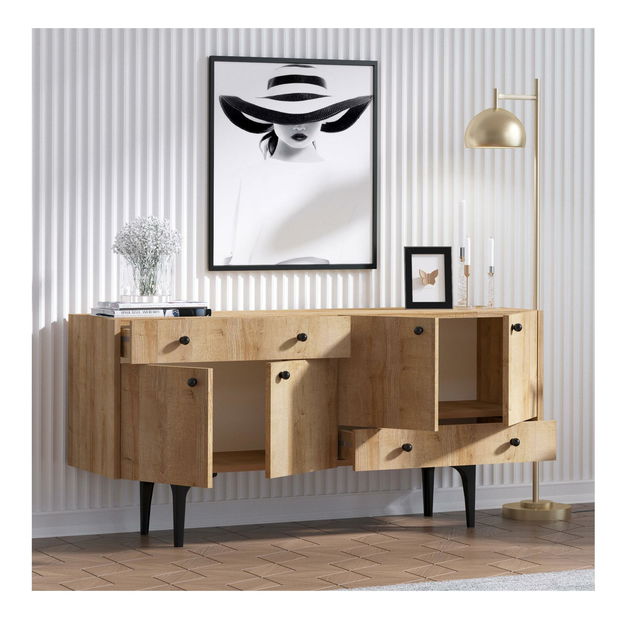 Komoda Aliex 1 (dub + čierna)