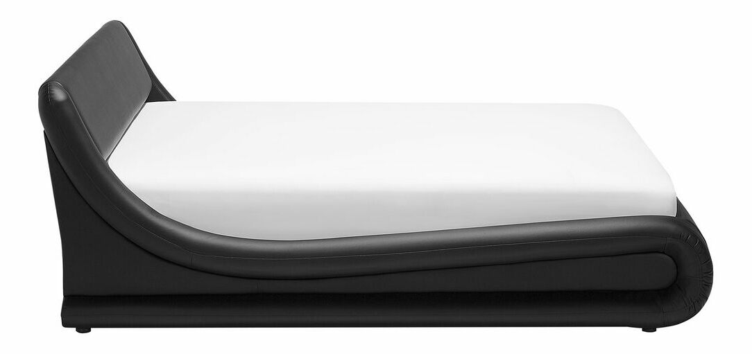 Manželská posteľ 160 cm AVENUE (s roštom a úl. priestorom) (čierna)