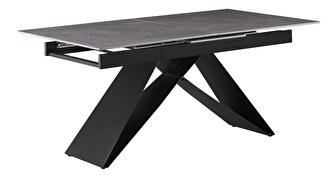 Blagovaonski stol na razvlačenje 160 MAJOR (beton + crna) (za 6 do 8 osoba)