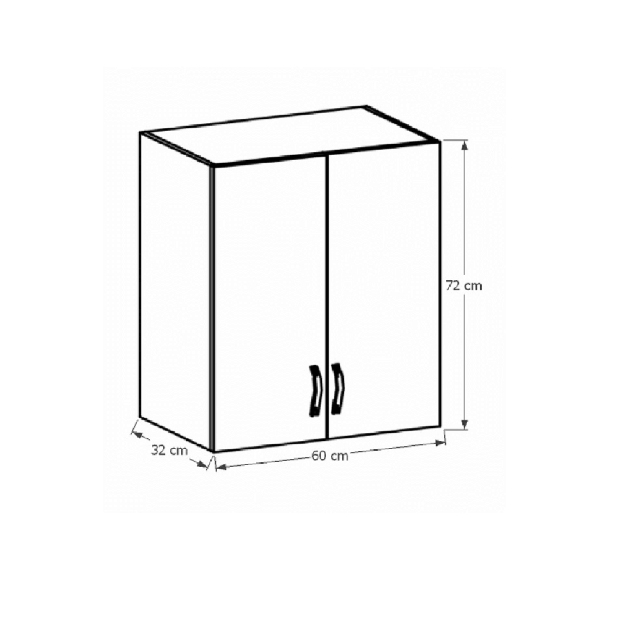 Horná kuchynská skrinka G60 Provense (biela + sosna andersen)