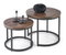 Set 2 buc. masă de cafea Owen (Nuc+ Negru)