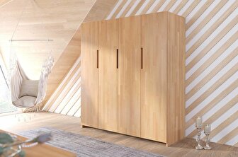 Šatníková skriňa Naturlig Larsos 4D (buk)