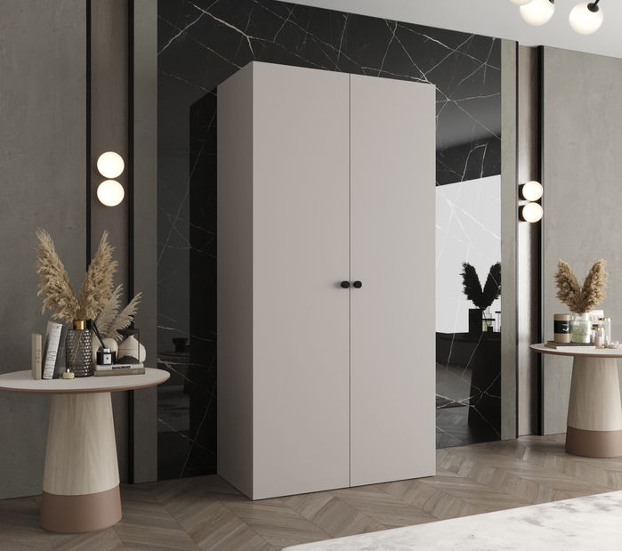 Ruhásszekrény 100 cm Parna 1 (kasmír + fekete)