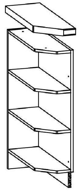 Alsó konyhaszekrény, sarok Modesta MD11 D20 NZ