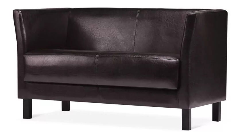 Pohovka dvojsedačka Elidin (tmavohnedá)