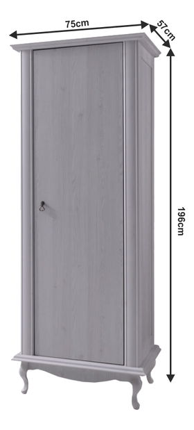 Šatníková skriňa Valiara DA3 (biela)