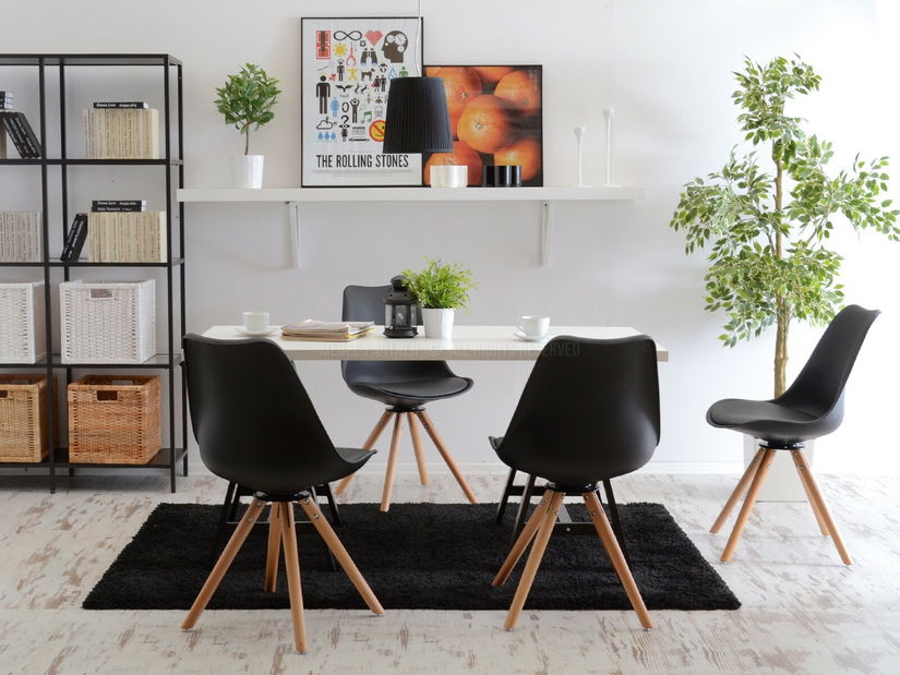 Stolička Large Otoc (čierna + buk)