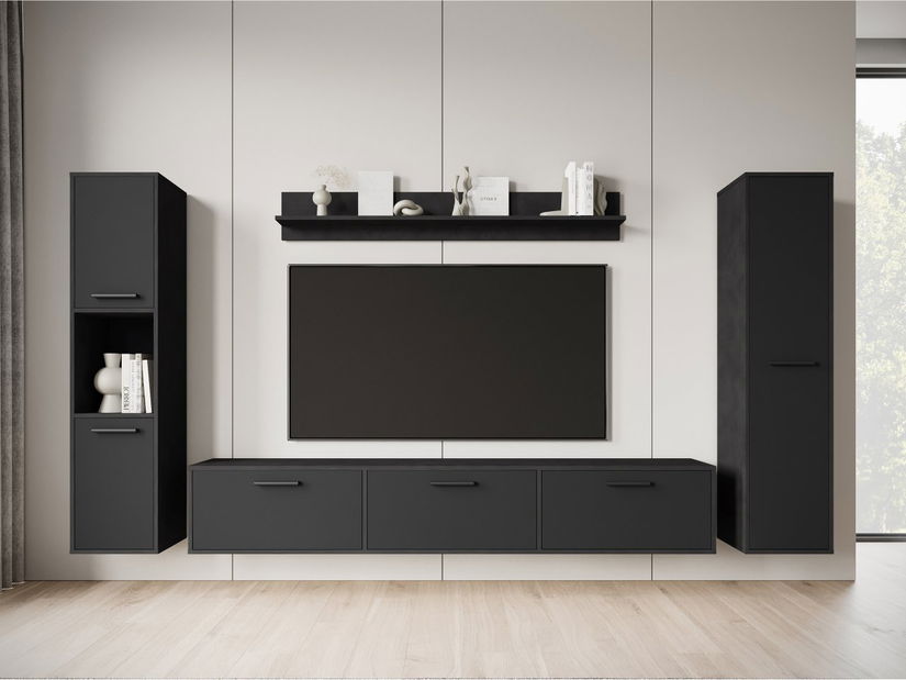 Obývacia stena Ikinra XL (čierny grafit) 