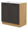 Donji kuhinjski ormarić ispod sudopera Sheila 80 ZL 2F BB (hrast artisan + grafit)