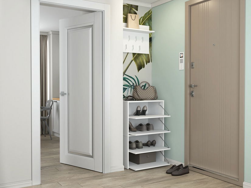 Botník (skrinka na topánky) Metido 1 (biela)