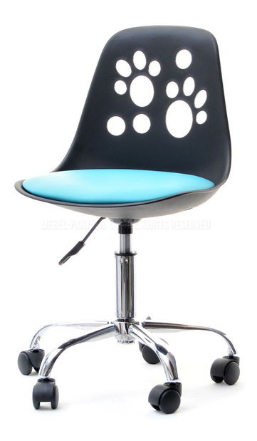 Scaun pentru copii Footy (albastru + crom)