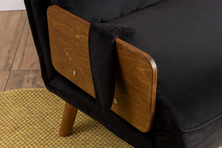 Kétszemélyes kanapé Como P (fekete)