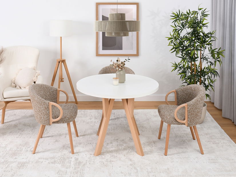 Jedálenský stôl Bulgaria (biela + čierna)