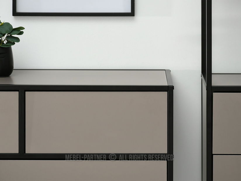 Komoda Soren Kom (béžová + čierna)