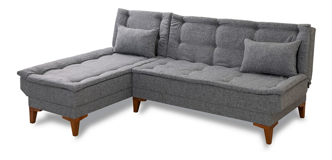 Kutna sofa na razvlačenje Syrma (tamnosiva) (L)