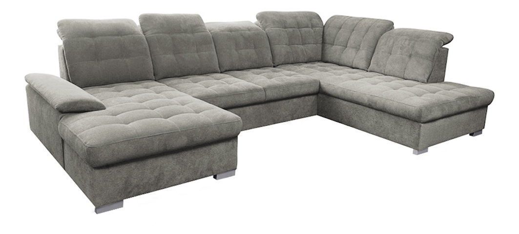 Rohová sedačka v tvare U Teo (sivohnedá) (L)