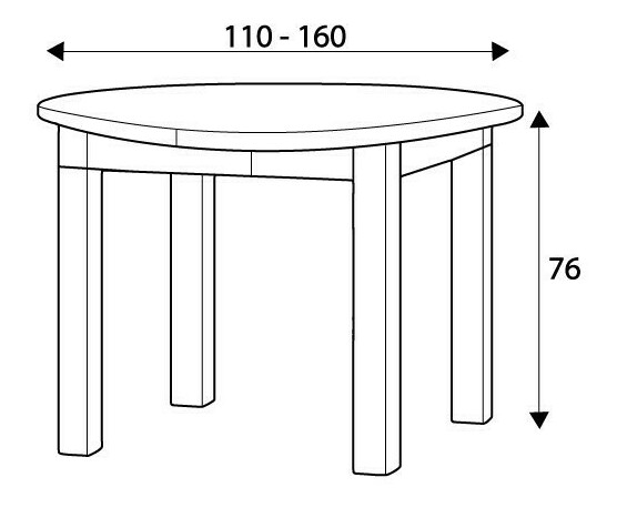 Masă sufragerie Untim 1 (stejar sonoma) (pentru 4 până la 6 persoane)