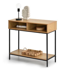 Konzolni stolić Frey (hrast + crna)