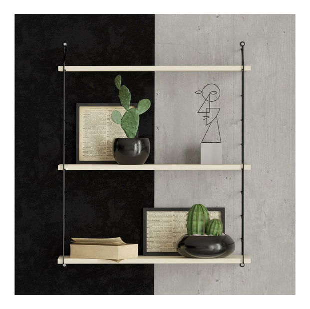 Polc Aaron 3 (tölgy + fekete)