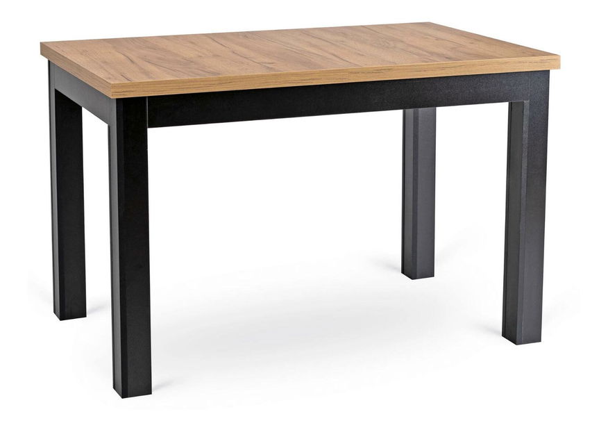 Masă sufragerie extensibilă Seguiremos (stejar craft auriu + negru) (pentru 4-6 persoane)