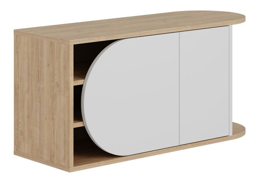 Cipőtároló (cipősszekrény) Lisane (tölgy + fehér)