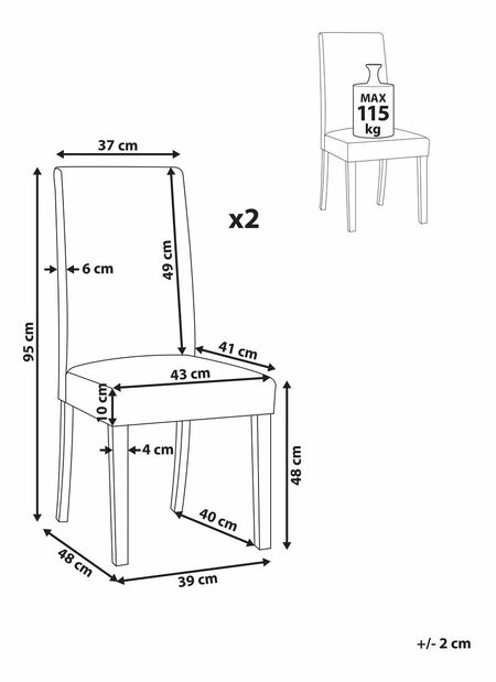Scaun de sufragerie Borway (maro auriu)