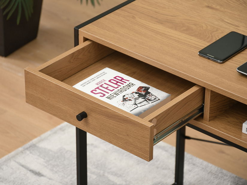 Masă PC Nills (stejar + negru)