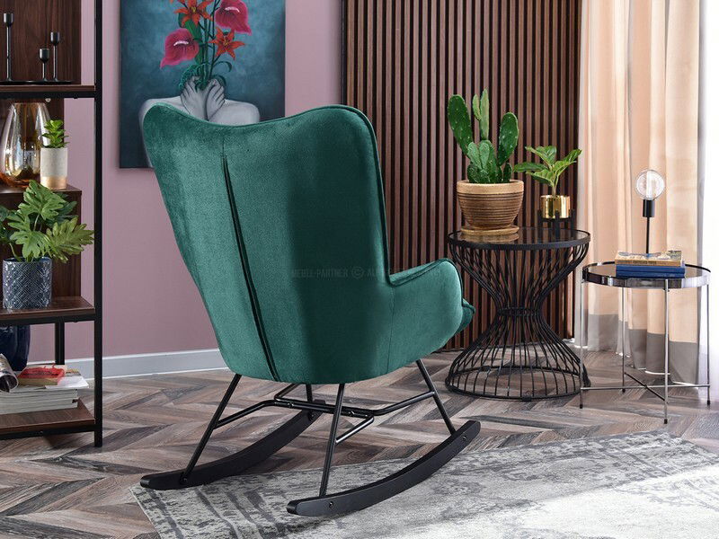 Kreslo Sibyla (zelená + buk čierny)