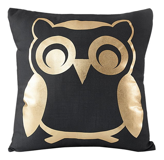 Ozdobný vankúš 45X45 cm Sowa (čierna) (1 ks)