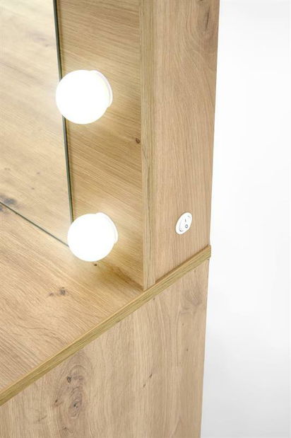 Masă de toaletă Hektor XL (stejar artisan) (cu oglindă)