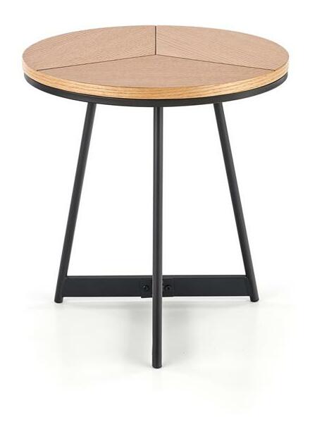 Stolić za kavu Kami (prirodno drvo + crna)