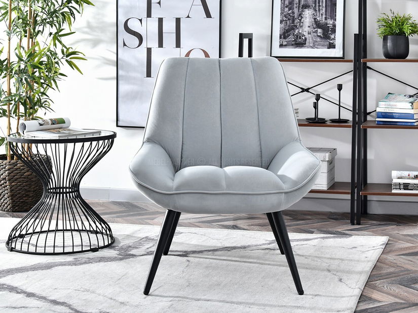 Fotelja Zolta (siva + crna)