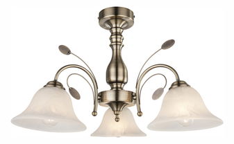 Stropna/zidna svjetiljka Posadas 69007-3 (klasična) (mesing + alabaster)