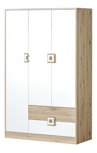 Dulap 120 NI03 Nikol (Stejar deschis + Alb + Stejar deschis )