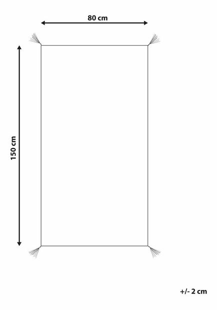 Vankúš 55 x 35 cm Mur (biela)