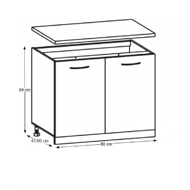 Dolná kuchynská skrinka Hariva New D-80